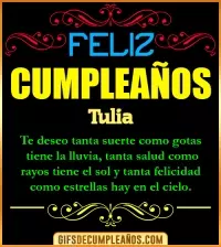 Frases de Cumpleaños Tulia